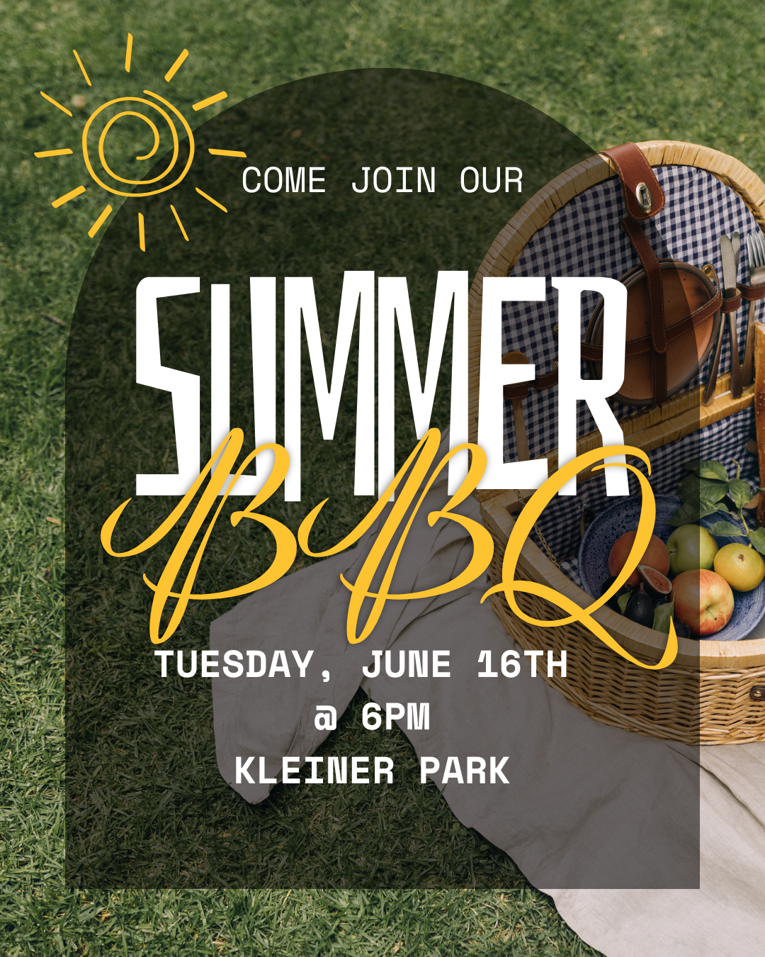 Summer BBQ event hosted by Agents with a Smile Team on June 10th at 6 PM featuring a backyard barbecue with a grill and outdoor setting.