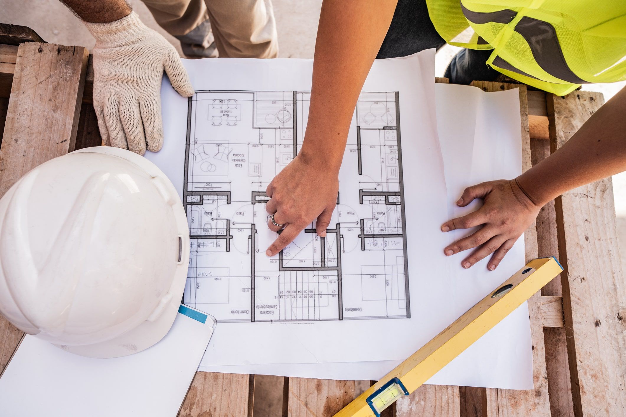 looking at blueprints