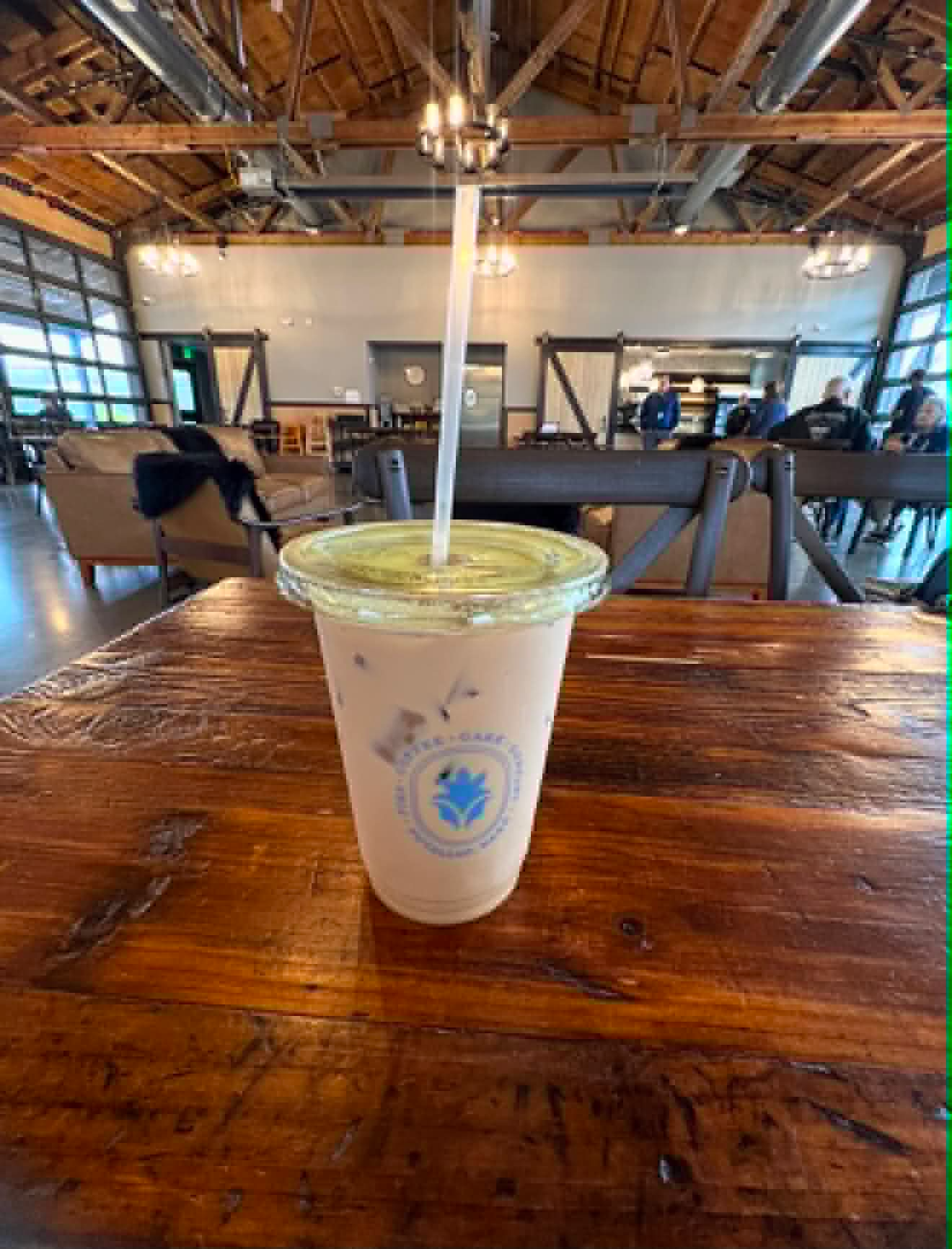 A drink from Fika, a local coffee shop in downtown Puyallup, Washington