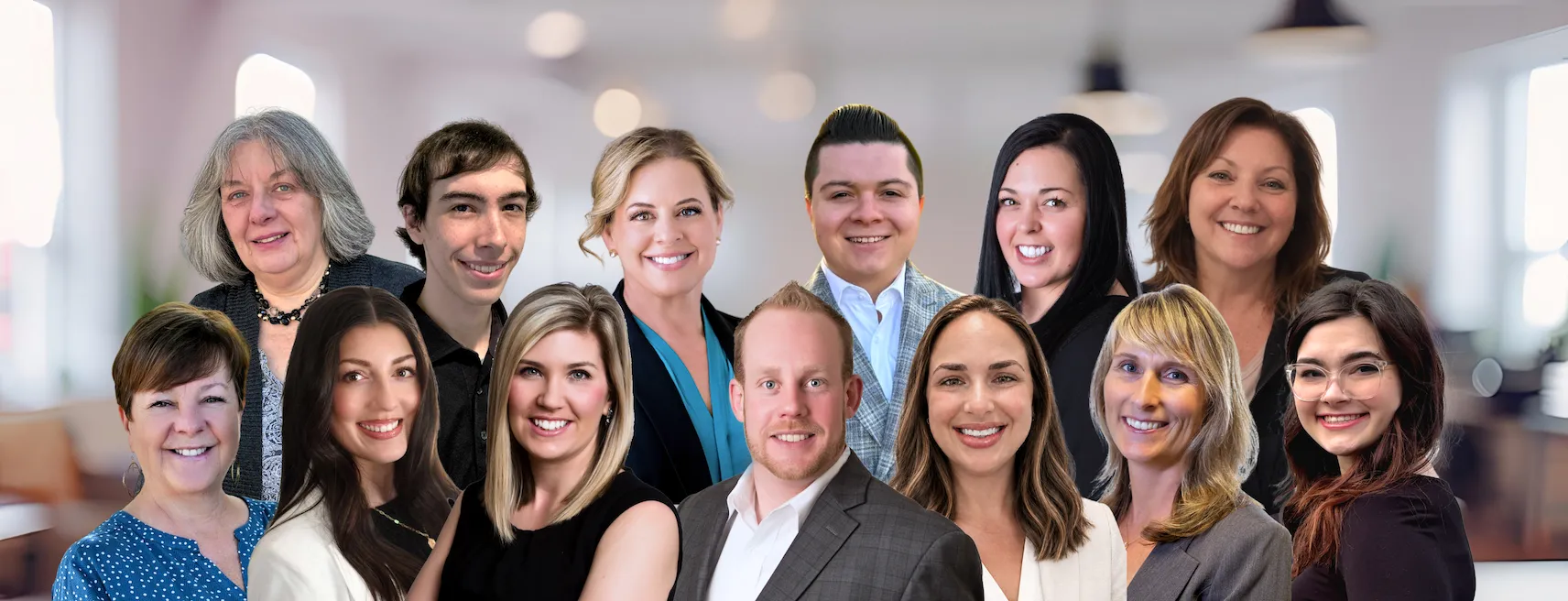 team photo in industrial office