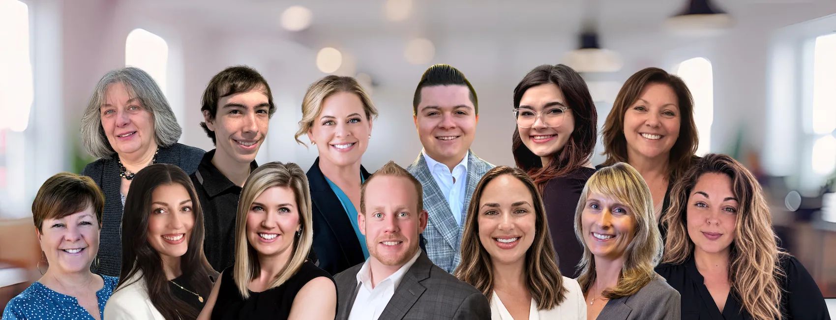 team photo in industrial office