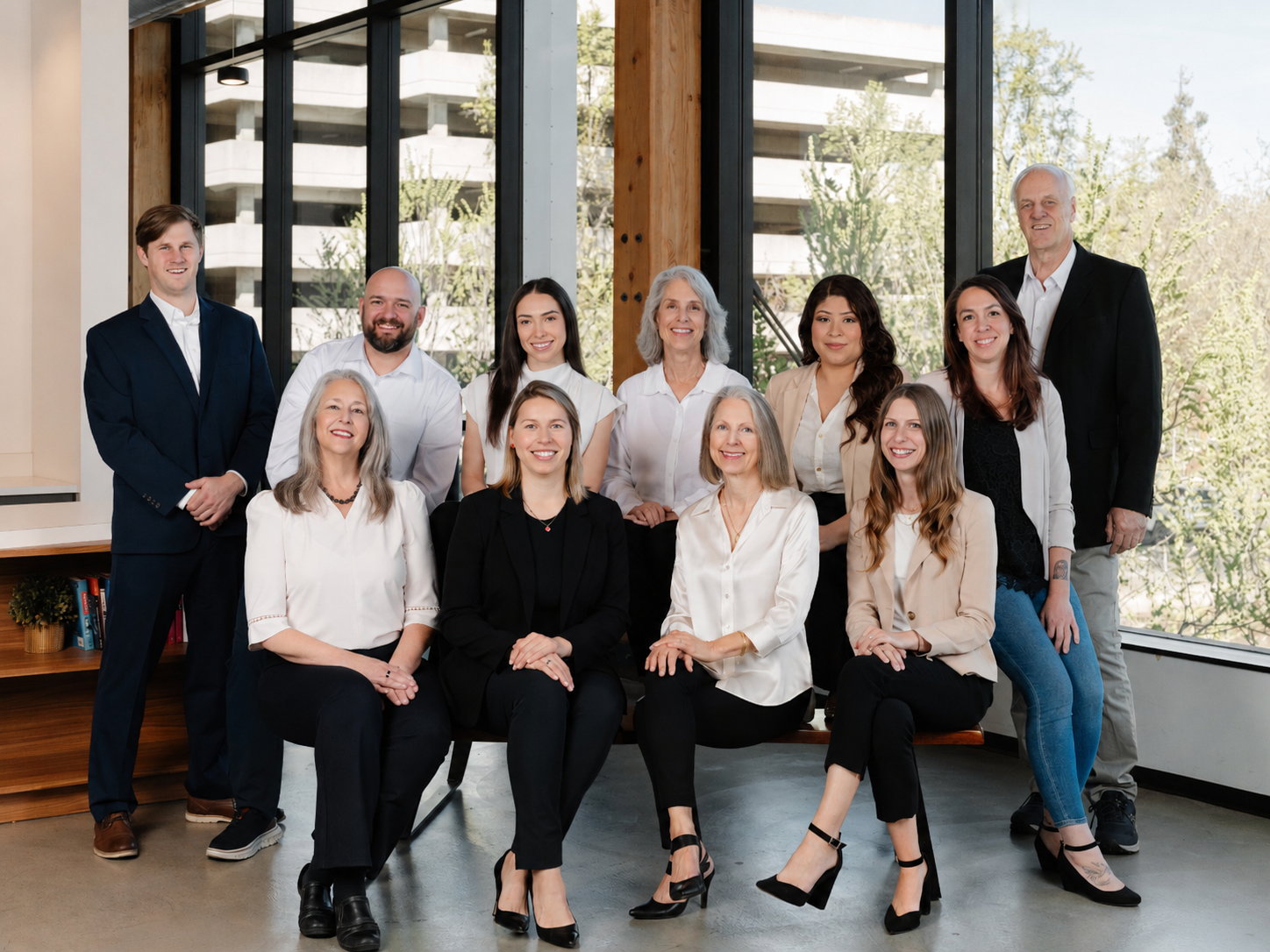 team photo in industrial office
