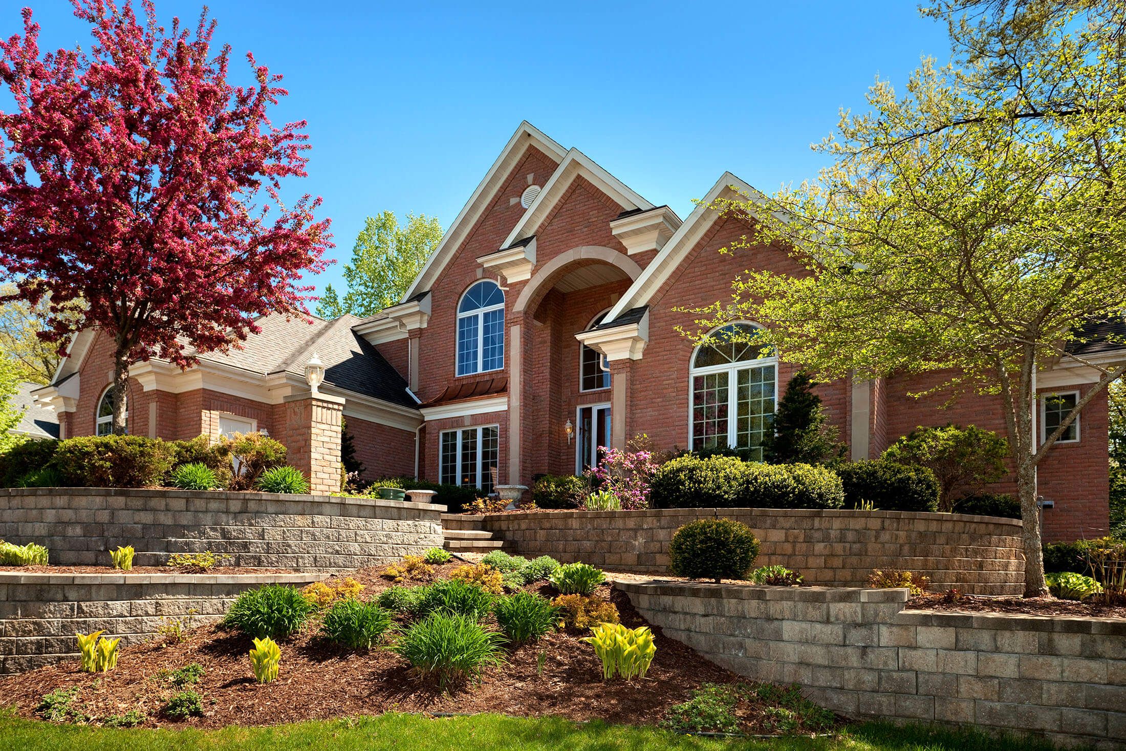 Family views home