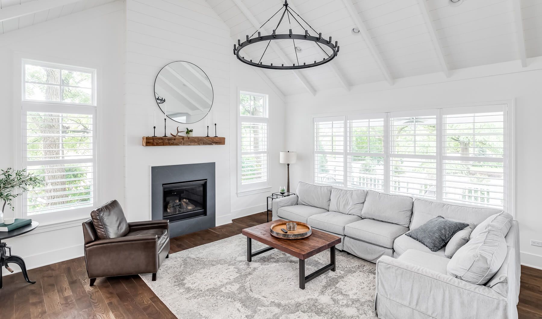 Couple cuddles on couch