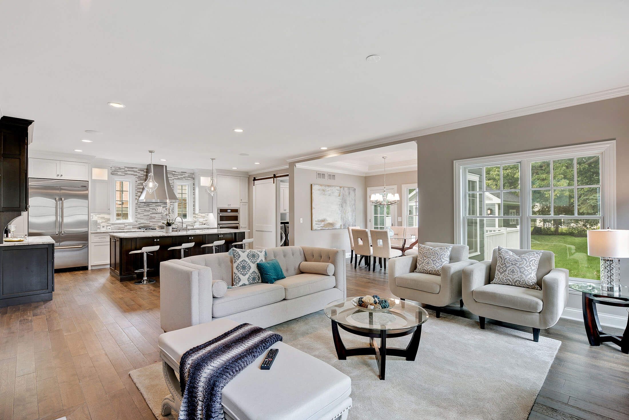 Couple cuddles on couch