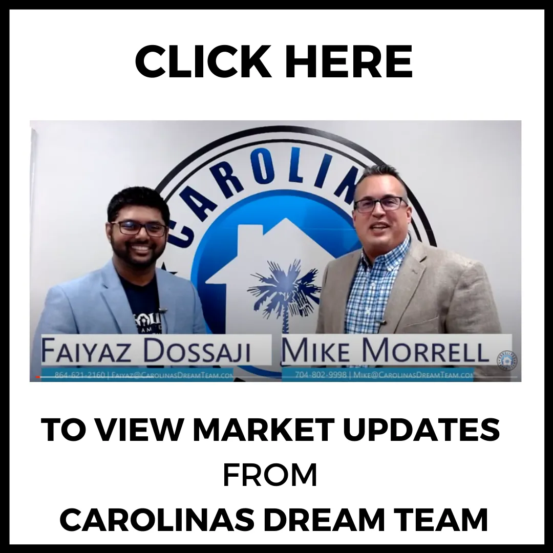 Call to action to view market updates from Dream Team United featuring Faiyaz Dossaji and Mike Morrell.
