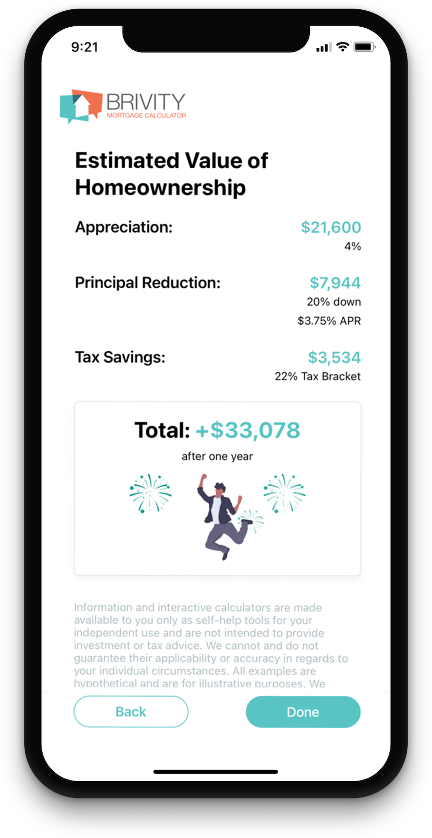 Screenshot of a home valuation tool