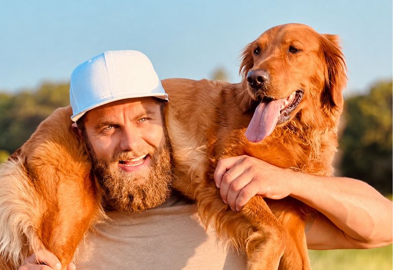 Dan with his dog