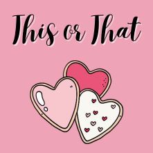 Valentine's Day heart-shaped cookie with red hearts and 